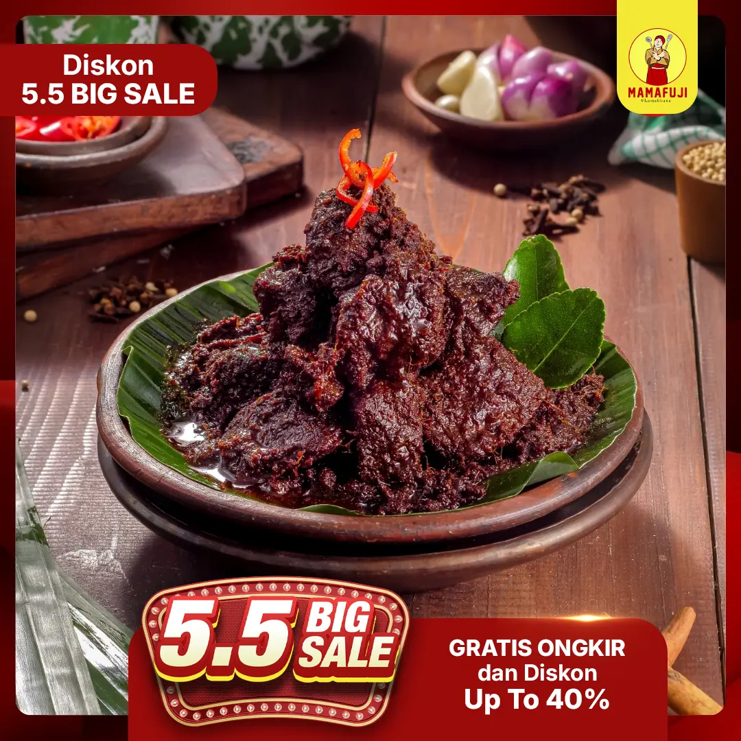 Mama Fuji - Rendang Daging 350gr (Mini Size) Food