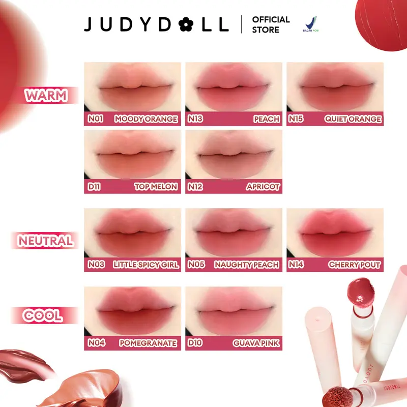 Judydoll Cushion Matte Lip Cream - LIP CUSHION, 12H Super Stay Super Nyaman Ringan Waterproof Transferproof Velvet Matte Finish | Makeup Ramadhan, Makeup Lebaran, Makeup Iftar 4