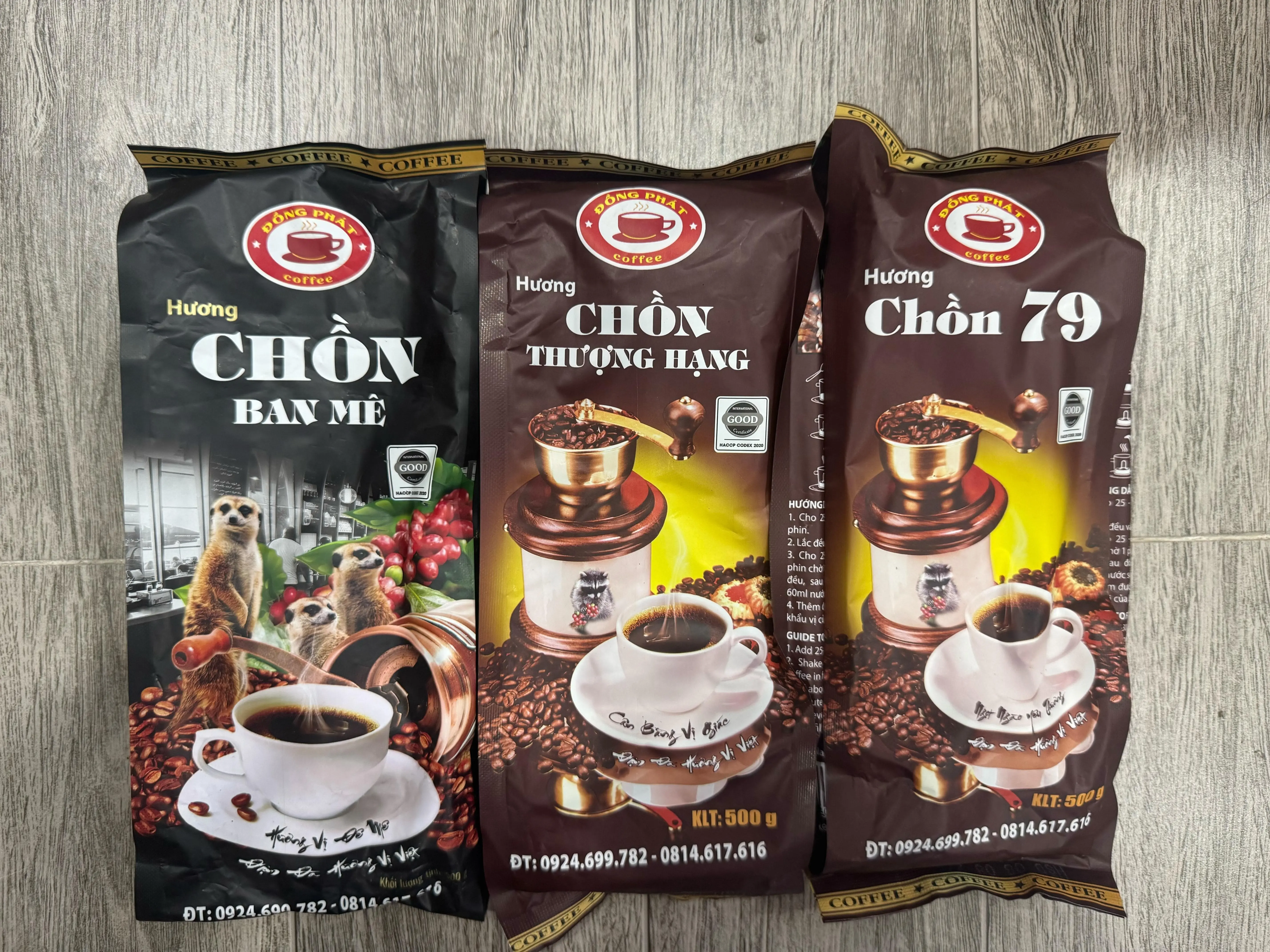 Combo 3 Kg cafe hương chồn (1 Kg chồn Ban Mê, 1 Kg chồn Thượng Hjang, 1 Kg chồn 79) Coffee Cà Phê