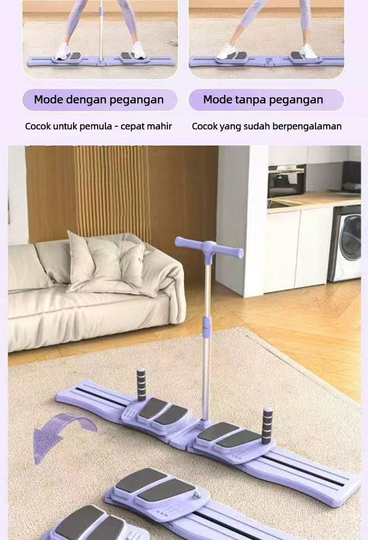 XMVP Papan Latihan Perut Multifungsi untuk Latihan Pilates & Garis Otot Bokong Kaki & Panggul Anti-Selip Tahan Aus Mudah Dilipat untuk Rumah Kursi