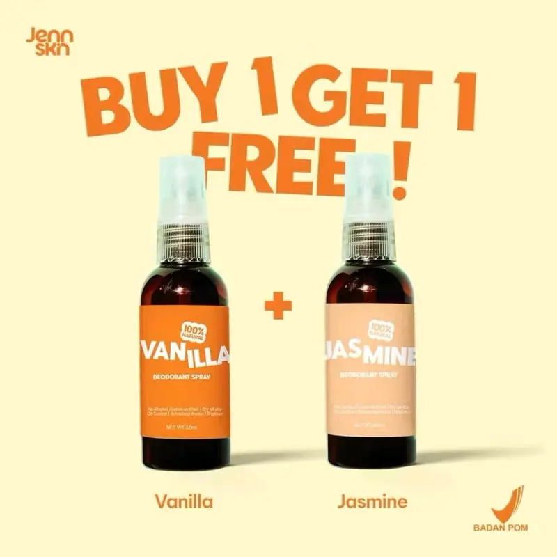 Buy 1 Get 1 JENNSKIN NATURAL DEODORANT SPRAY Ketiak Wangi Tawas Bunga 1