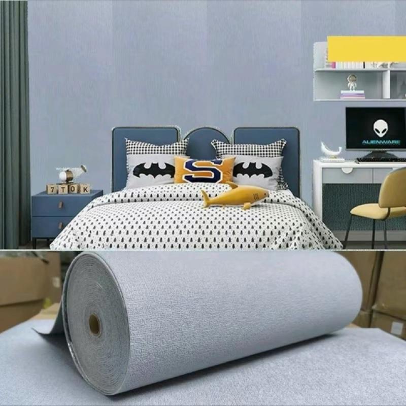  Combo 4  cuộn Xốp dán tường vân vải cuộn 10M dán tường mặt keo tráng nhôm họa tiết 3D sẵn keo bóc dán kích thước 0,5x10M decor phòng khách ngủ đẹp sang trọng. 