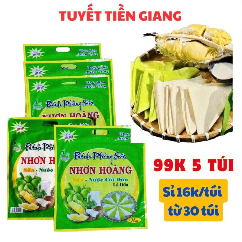 5 túi Bánh Phồng Sữa mỗi túi 220g có 5 cái gồm 3 sầu riêng 2 lá nếp đặc sản Cái Bè Tiền Giang Ăn Vặt Food Thức Ăn Canh Cake Bánh Tráng Sữa