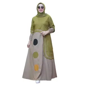 Zahra Dress + Gamis + Katun Syakila muslim panjang Wanita