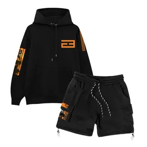 One Set Hoodie & Cargo Erito ejji - Tech Setelan Berbahan Kain Fleece Lembut Adem Size M-XXL