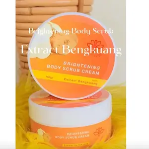 Brightening Body Scrub Cream Tunjung Sari Extract Bengkuang 100Gr membersihkan Kotoran Mengangkat Sel Kulit Mati Halus Dan Cerah