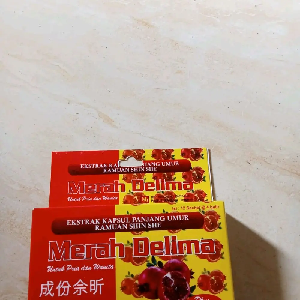Merah Delima Ekstrak Kapsul Panjang Umur Ramuan Shin She 12 Sachet 4 Bolir Untuk Pria dan Wanita