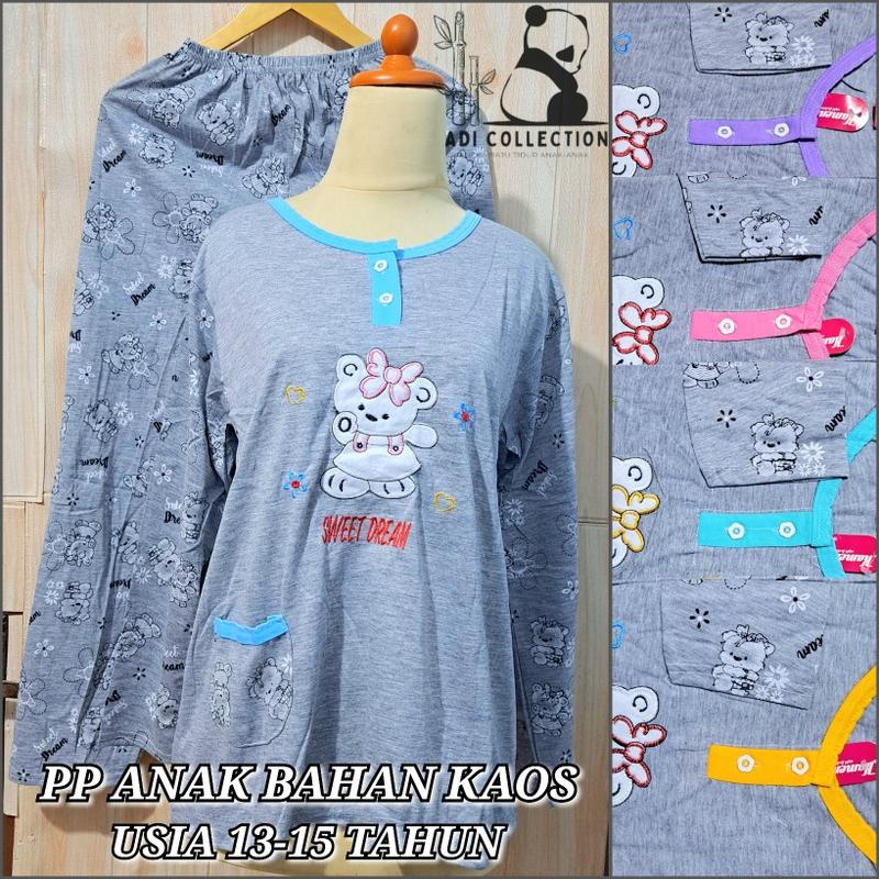 Product Introduction of BAJU TIDUR ANAK USIA 13-15 TAHUN / BABYDOLL SETELAN LENGAN PANJANG CELANA PANJANG/BAHAN KAOS/MOTIF LUCU/MURAH/GROSIR 2