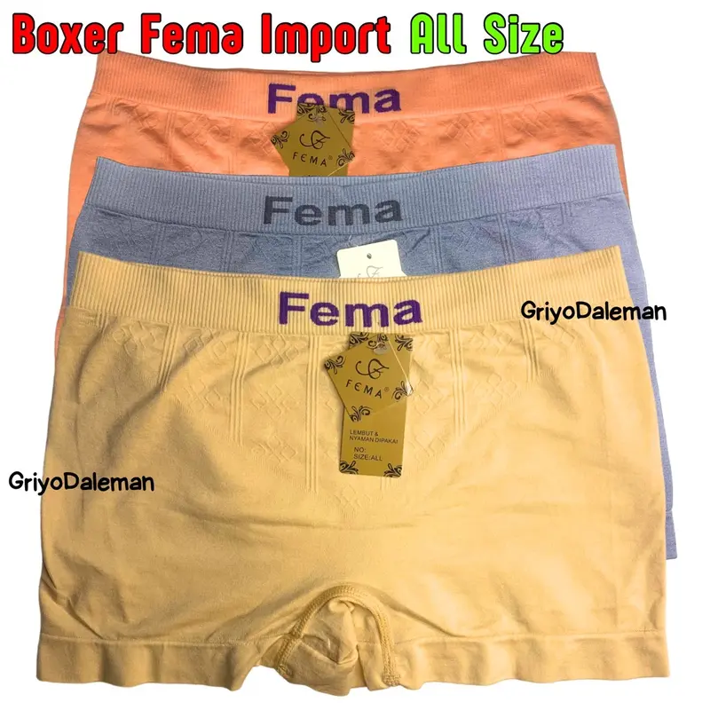 12 Pcs CD Celana Dalam Boxer Wanita Dema Rajut Premium 3