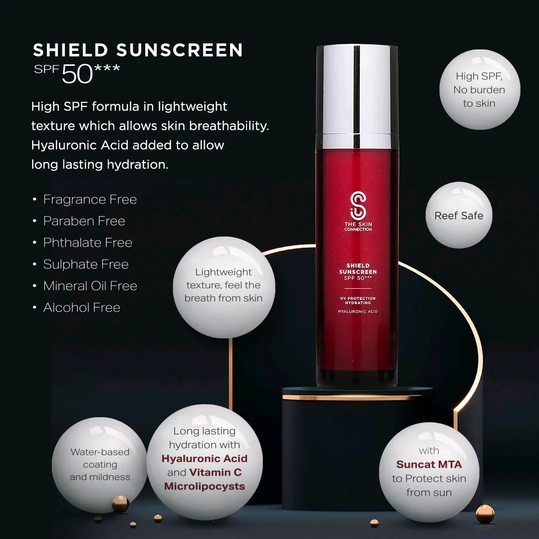 The Skin Connection Shield Sunscreen SPF 50*** with Hyaluronic Acid