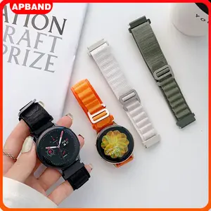 Nylon Alpine Loop Strap for Samsung Galaxy Watch FE 7 6 5 4/5 LTE/5 Pro 45mm Active 2 Sport Band 20mm 22mm Quick Release Tali Jam Tangan for Huawei Watch GT 5 4 3 2,Amazfit,Garmin,Aolon,Itel 011/012,Xiaomi Redmi 5 Active Smartwatch Accessories