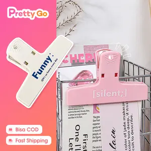 Cute Clipper Klip/Creative Wallet Clip/Kertas Penjepit Kertas/ Binder Clip Non Magnetic / Magnetic Besi Paper al at buku  jurnal Plastik Stationery