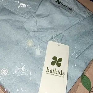 Kemeja Rayon Polos Anak Laki-laki Perempuan Kemeja Anak Unisex Kerah Piyama Open Collar Katun Rayon Twill Usia 1 2 3 4 5 6 7 8 9 10 Tahun