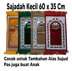 Sajadah anak ukuran 35 cm x 60 cm perlengkapan sholat sejadah tuki turkey kecil mini murah souvenir haji umroh nikah tahlil  sajadah traveling muslim