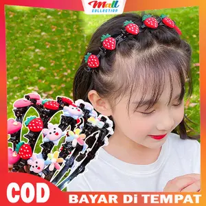 MALL - Bando Fashion Korea Jepit Rambut 2in1 Aksesoris Wanita Anak Dewasa Karakter Cantik BND05
