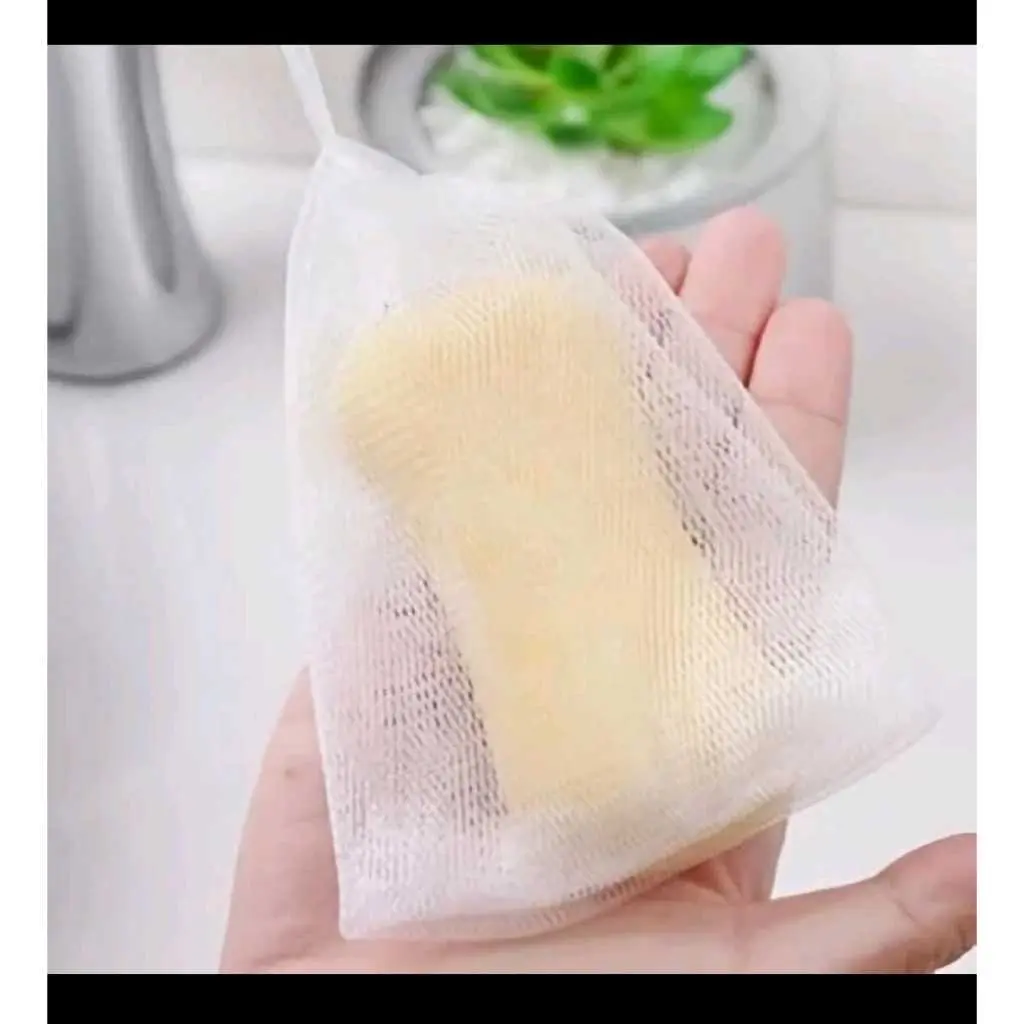 COD (isi 20pcs) Kantong Sabun Jaring Pembuat Busa Manual Halus Untuk Sabun Batang / Jaring Sabun Mandi Serbaguna Dengan Tali Gantung / Jaring Halus Soap Foaming / Jaring Sabun Souvenir