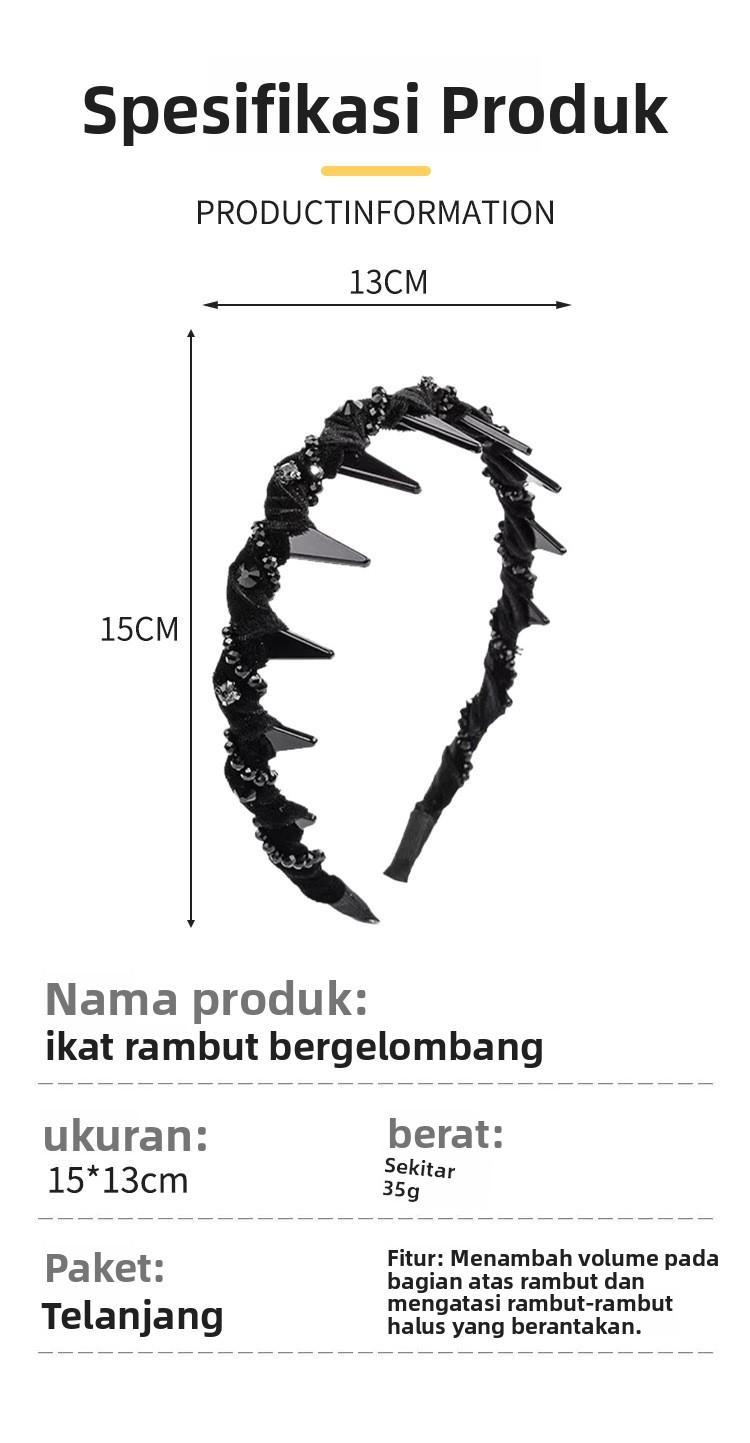Headbands Bando Rambut Hitam Stylish dengan Manik & Paku | Aksesoris Rambut Wanita Terlaris Bando rambut hitam stylish yang menjadi terlaris! Dihiasi manik berkilau dan paku aksen, cocok untuk dipakai sehari-hari atau acara spesial.