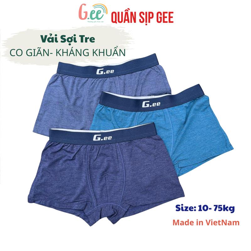 Gee Quần Sịp Bé Trai, Quần Lót Cho Bé, Vải Sợi Tre Và Vải Gỗ Sồi Kháng Khuẩn Khử Mùi Tự Nhiên, Size 10-75kg