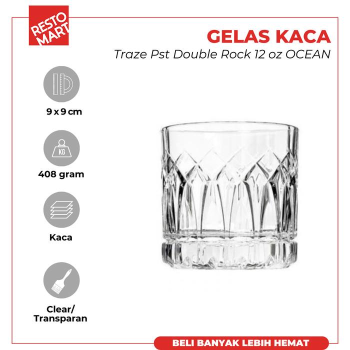 Gambar Traze Pst Double Rock 12 oz / 355 ml OCEAN Kaca (2068018)(F1) dari Restomart Kitchen Solution Kota Administrasi Jakarta Pusat Tokopedia