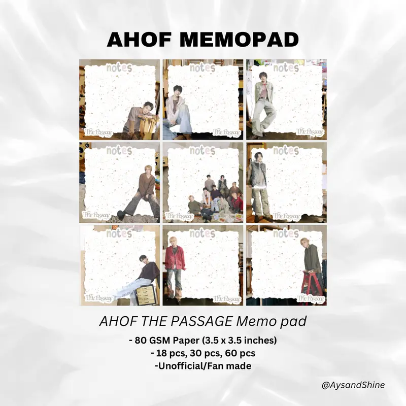 AHOF JL Photocards (JL, Steven, Shuaibo, Juwon, Jeongwoo, Chih En