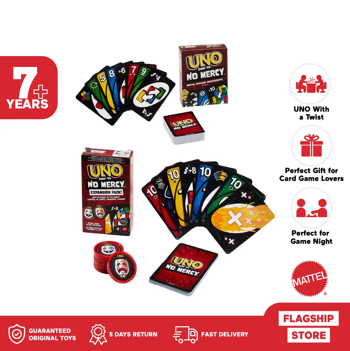 UNO Show ‘Em No Mercy Card Game Expansion Pack - Permainan Kartu