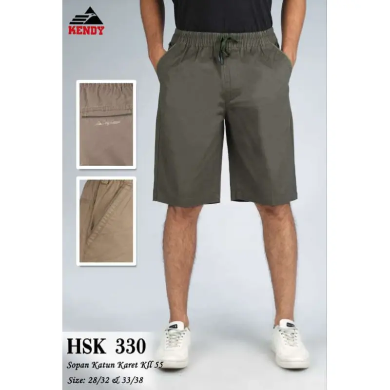 celana KENDY pendek polos pinggang karet 27-38 2