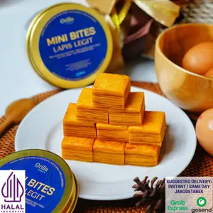 Lapis legit Mini Bites Premium Original Orilla Bakery Full Wisman Gluten Free Kuning Telur Omega