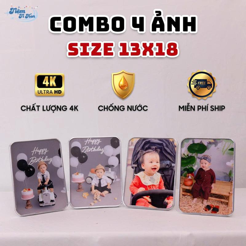  Combo 4 Ảnh In Theo Yêu Cầu - Hỗ Trợ Chỉnh Sửa  - Ảnh Gỗ Tráng Gương  Bo Viền  OLV 