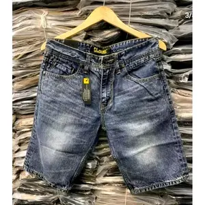 celana jeans pendek zee Louis 100% original Pria Shorts Hitam Distro Cowok Denim Nyaman Keren Dewasa