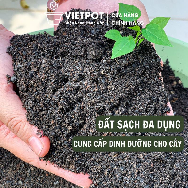  Đất sạch đa dụng VIETPOT đủ dinh dưỡng tơi xốp khoáng khí phù hợp trồng hoa cây kiểng rau củ quả 