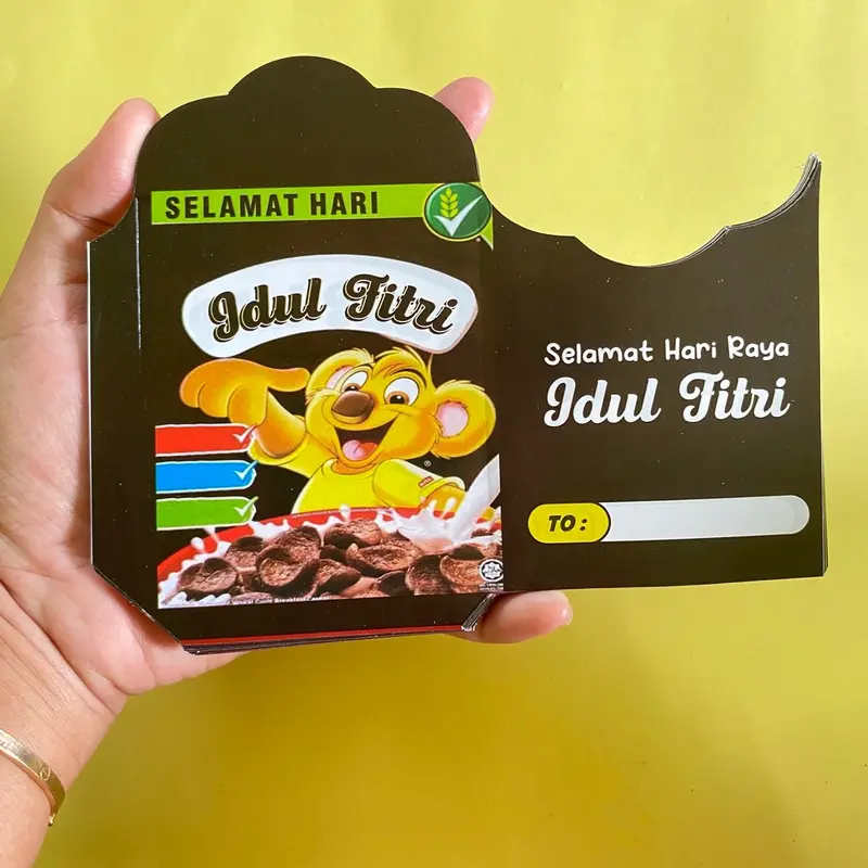(-+1000) Amplop lebaran belum di lem motif snack unik bonus plastik bahan Paper Art Glossy 85 gram 0