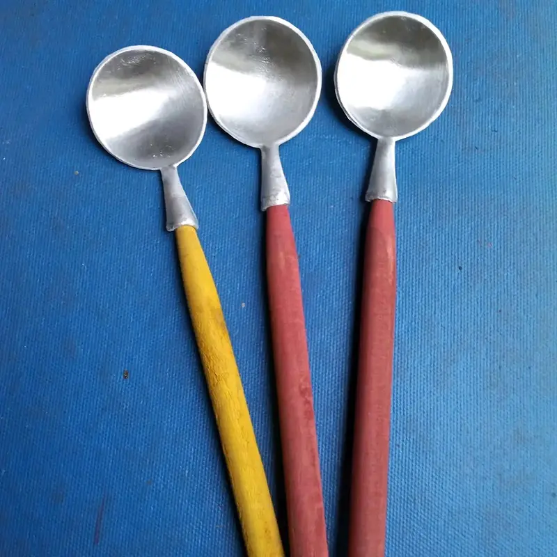Cetakan Bakwan Aluminium Cor Anti Lengket Kayu 7cm x 35cm - Alat Dapur 3