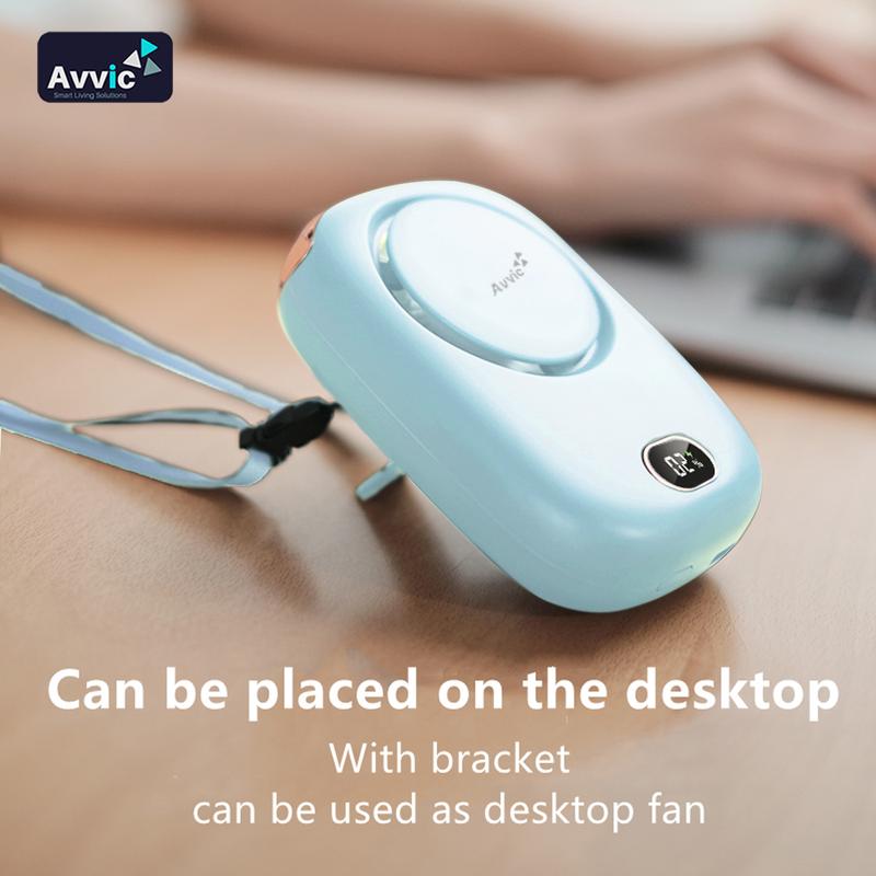 Product Introduction of Avvic Kipas Angin Mini Portable AVVIC DQ203 ICE BLUE dengan Baterai Rechargeable dan Display Digital 28