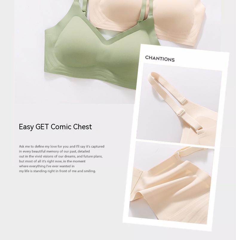 Product Introduction of Expansion cartoon breasts small breasts show large comfortable non-marking underwear female thickened cup pads breathable non-steel ring gathered bra 16