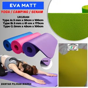 Matras Yoga - Matras Camping - Matras Olahraga -Eva Matras tebal