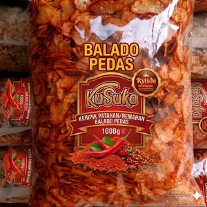 keripik patahan kausuka  1kg &1/2kg renyah varian rasa. dengan berat 500gr dan 1000gr