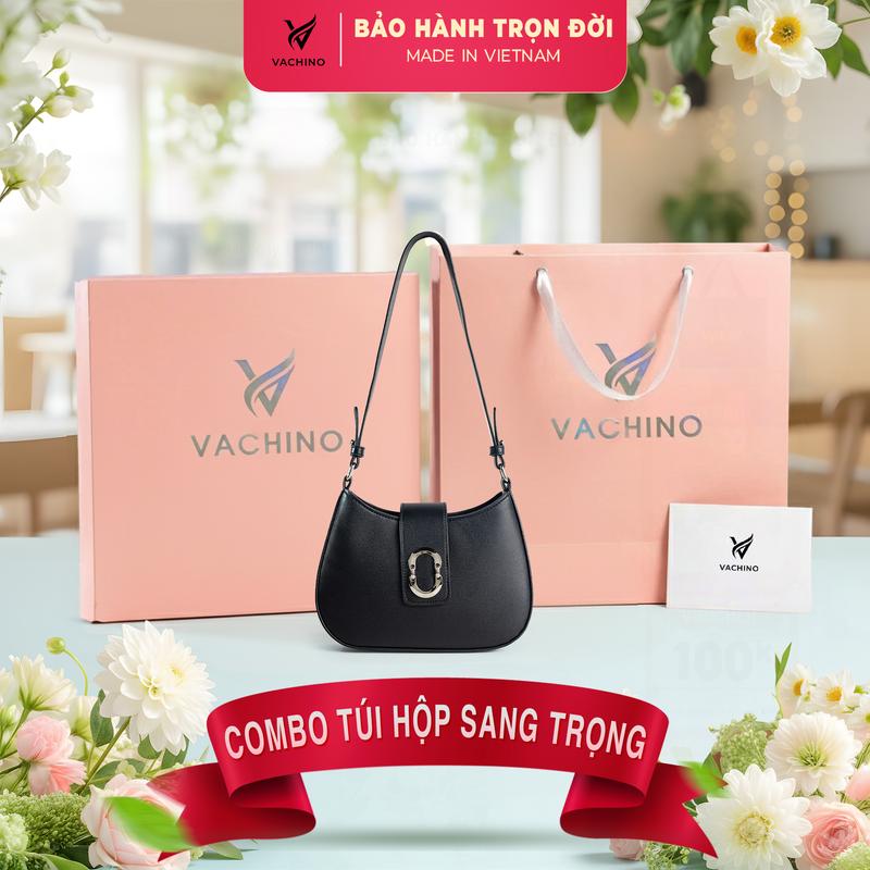 COMBO Hộp quà Túi xách sang chảnh VACHINO-TX006 + Hộp + Túi Giấy + Túi rút đựng sản phẩm + Thiệp viết lời chúc