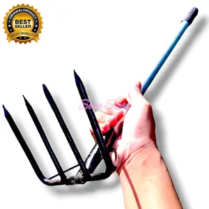 Garuk Sampah Gigi 4 Gagang Besi Full pegangan Karet Pembersih Sampah