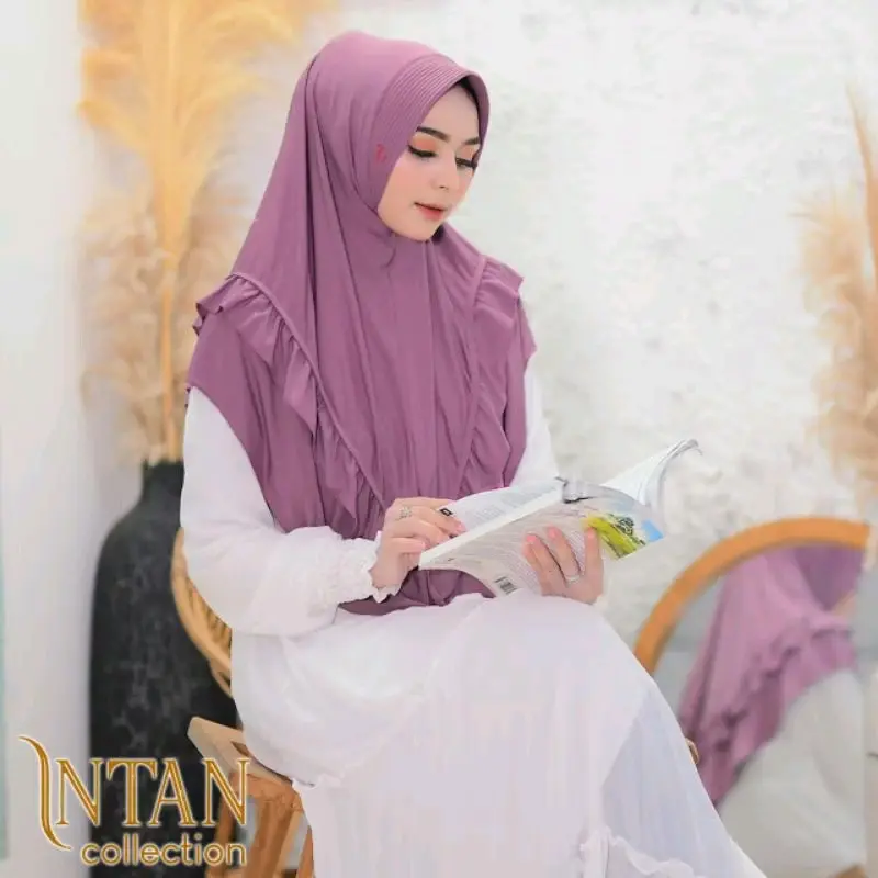 KERUDUNG INSTAN JERSEY JK BERGO KHIMAR hijab  Jilbab Variasi Cantik Nyaman 7