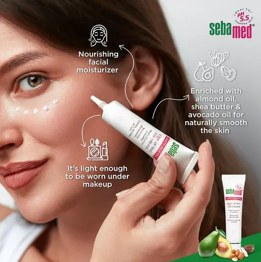 Sebamed Anti Ageing Q10 Lifting Eye Cream (15ml) Facial Treatment Anti Aging Mengencangkan Mencerahkan Dengan Niacinamide Acid Vitamin 4