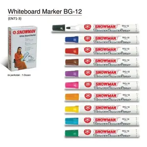 Spidol Whiteboard Marker / Spidol Papan Tulis SNOWMAN BG-12 ALAT TULIS SENANG GROSIR
