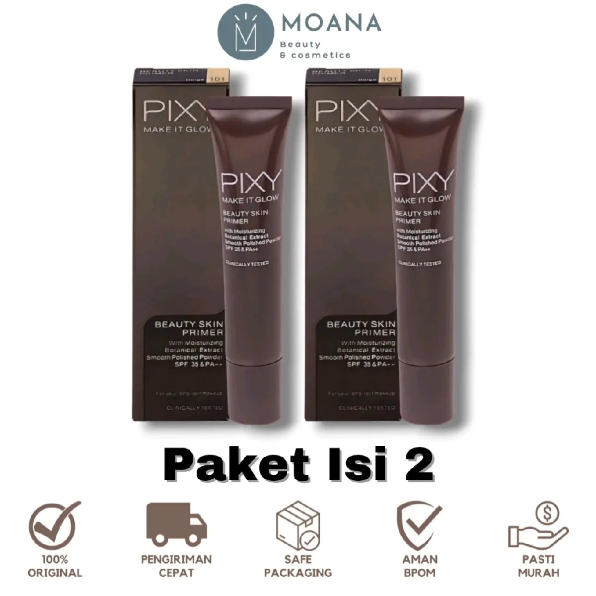 [Isi 2] Pixy Make It Glow Skin Primer - 101 Beige 25 ml