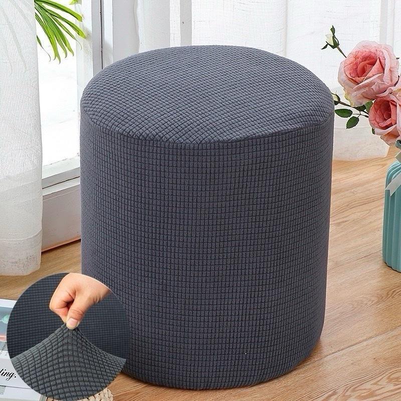  Vỏ đôn tròn vải nỉ nhung gân dày dặn mềm mại bọc đôn sofa DECOR HOME SH dem ghe 