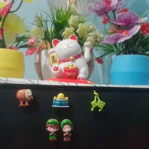 Pajangan Kucing Rejeki keberuntungan (2 Ukuran = Sedang & Kecil) 4 Warna Tenaga Cahaya