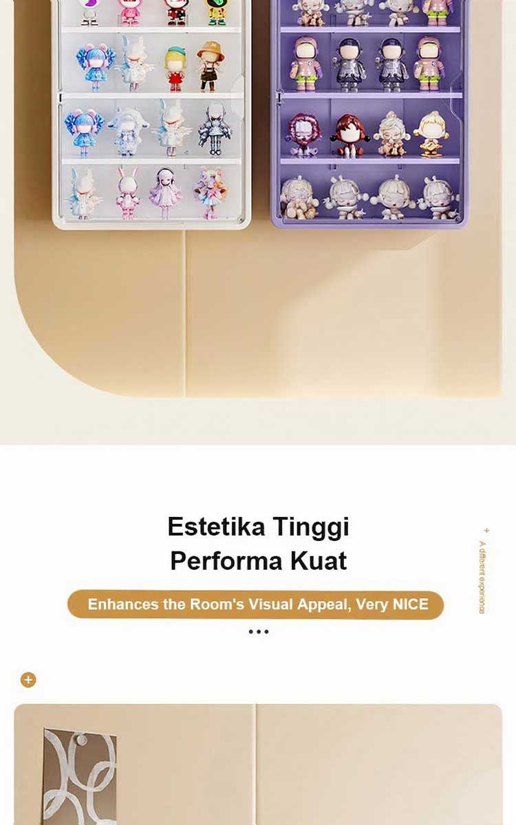 【COD】Kotak Pajangan Transparan / Rak Dinding Minimalis Modern untuk Mainan / Etalase Figura Akrilik / Rak Kosmetik Gantung / Kabinet Dinding Blind Box