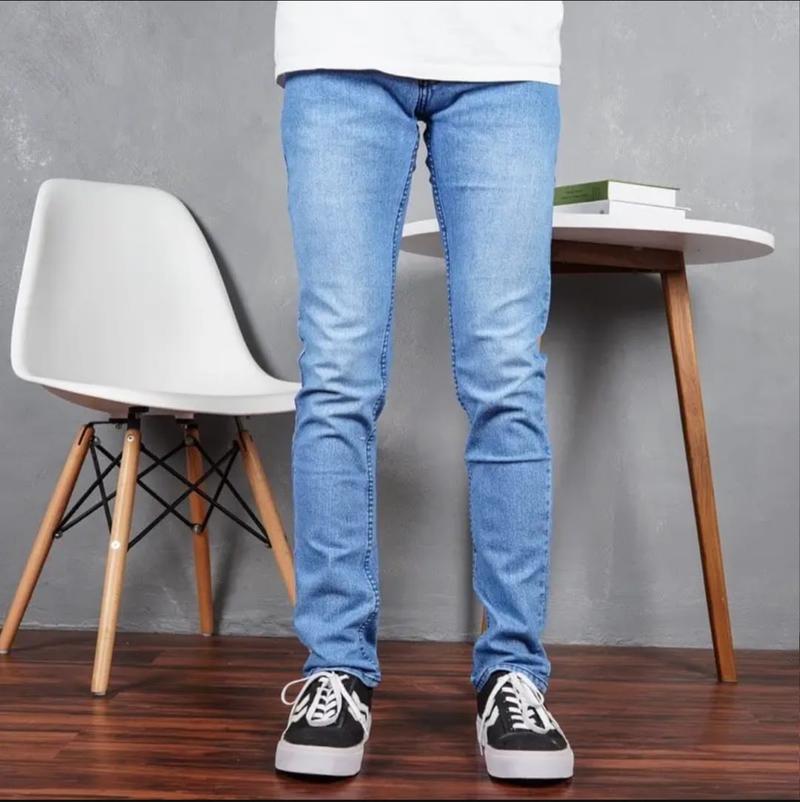 Product Introduction of Celana Jeans Pensil Pria Slimfit Denim / Celana Panjang Laki-laki Model Terbaru / Celana Pria Model Pensil Terlaris 3
