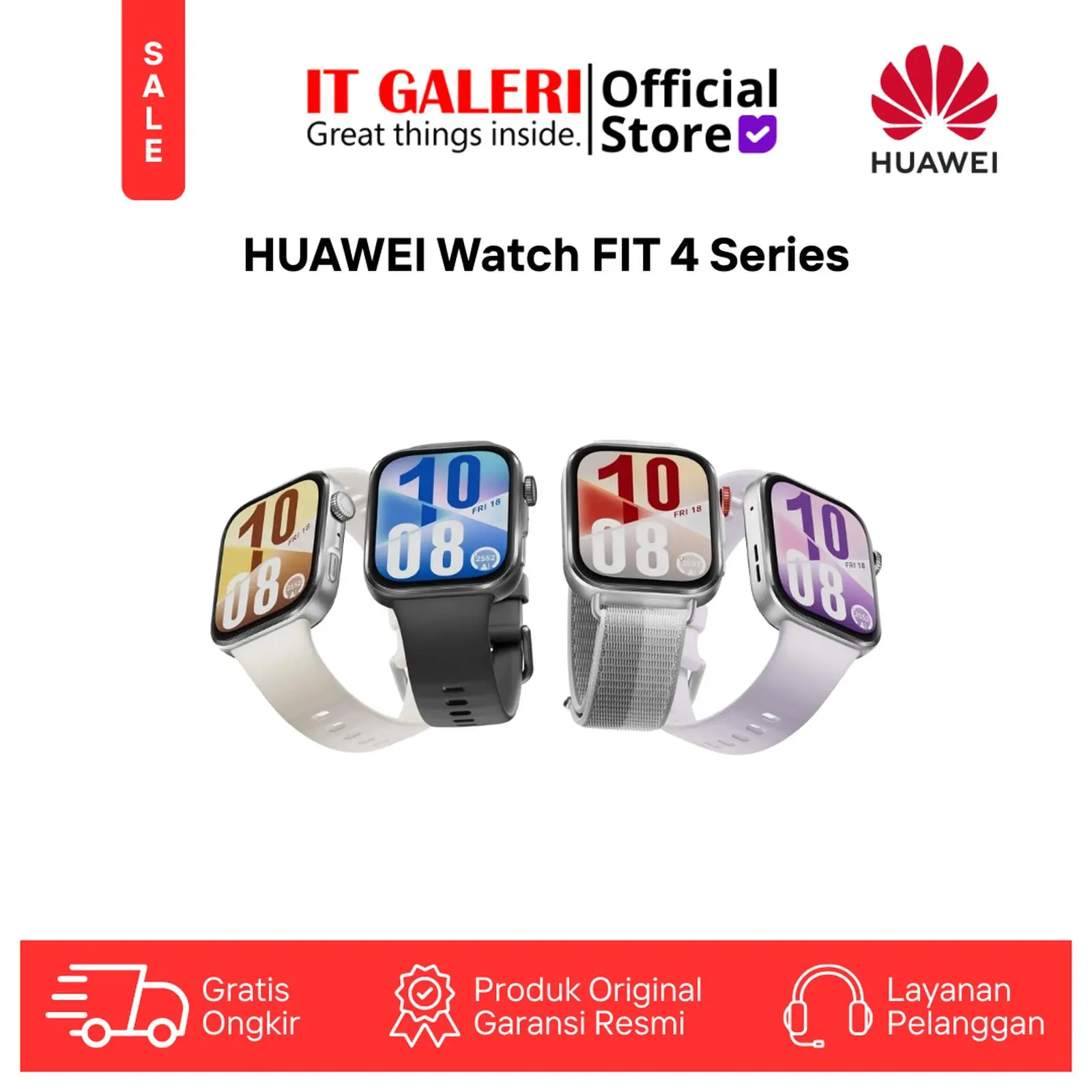 HUAWEI WATCH FIT 4 Series | Stylish Design | GPS | 10-Day Battery Life* | Sports Tracking | Health Management