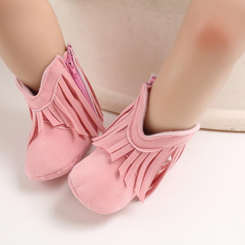 Product Introduction of Autumn and Winter Classic Tassel Baby Boots for Infants and Toddlers Soft Sole Warm Learning Shoes 27