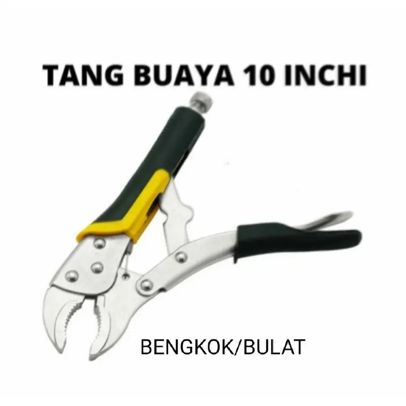 Tang Buaya 10 inch Bengkok Tang Jepit Gagang Karet Heavy Duty