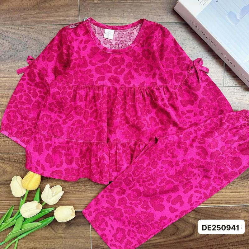 SALE (FORM RỘNG) DE250941 Bộ tole dài Mẹ và Bé 10kg-68kg babydoll tay dài quần dài với chất liệu tole lanh loại 1 mềm mát. MinMin Baby